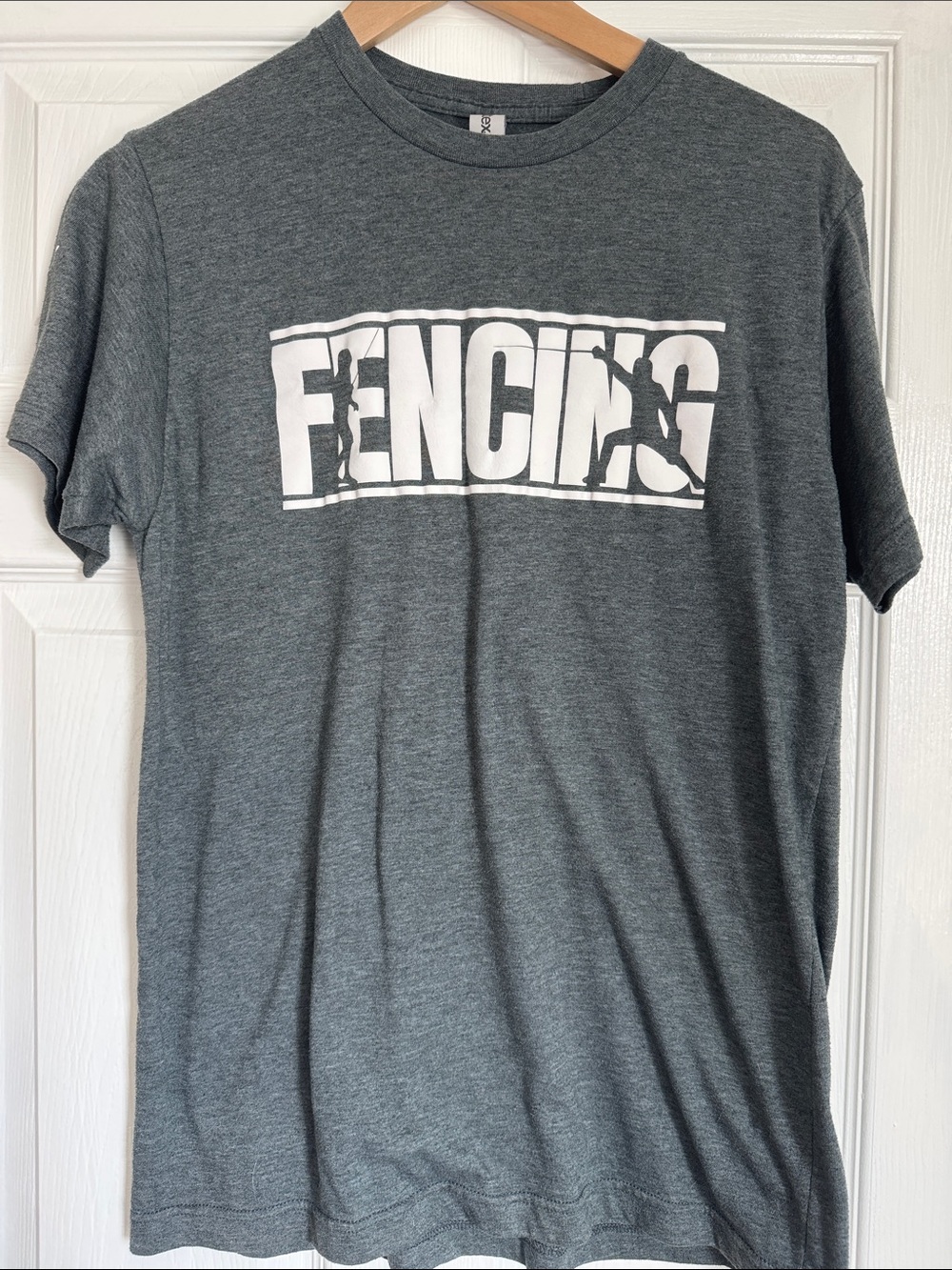 Tultex Gray Fencing Graphic Short Sleeve Tee